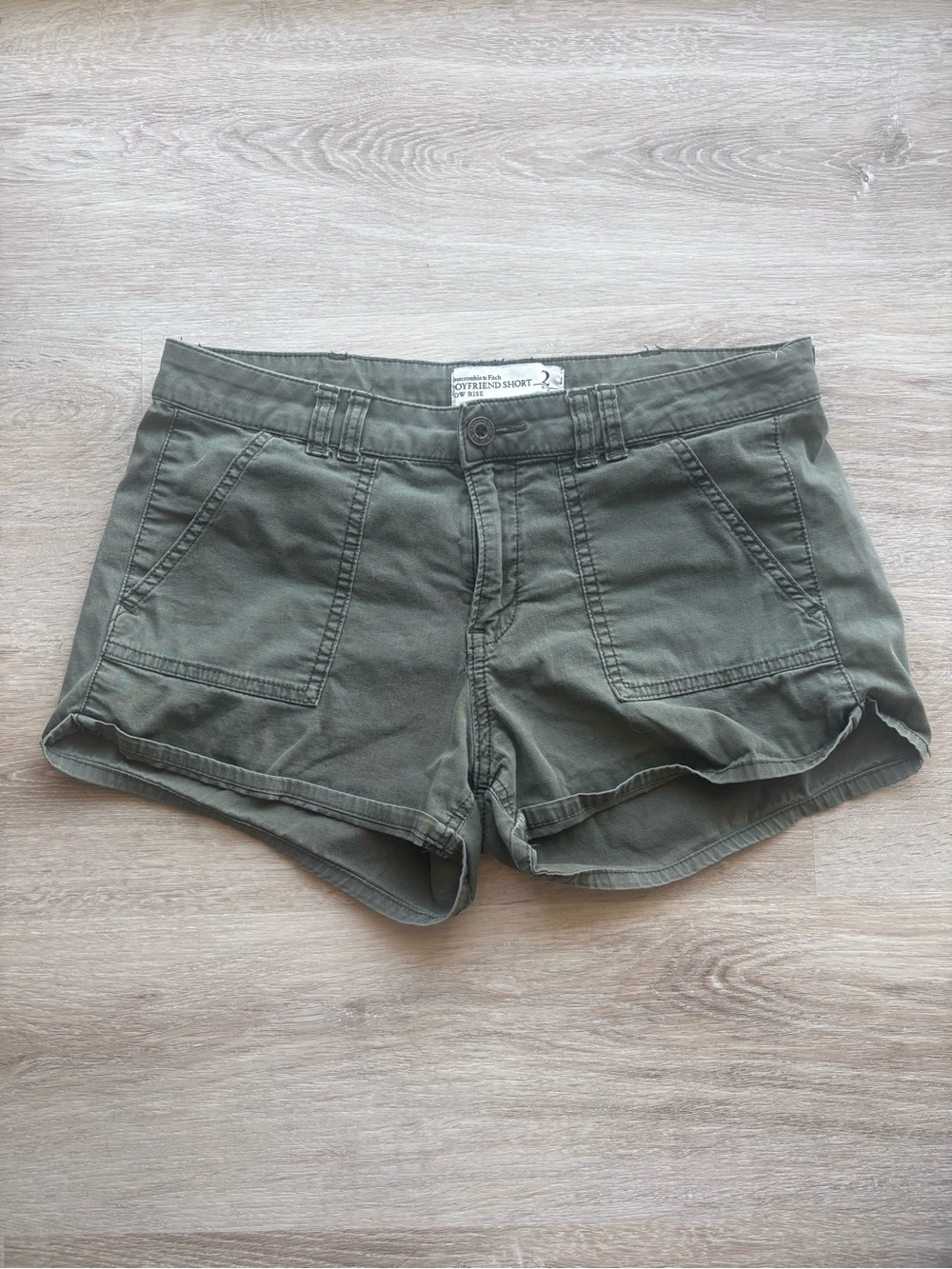Abercrombie & Fitch Olive Utility Pocket Shorts